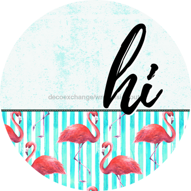 Flamingo Door Hanger Dco-01563-Dh 18’ Round Wood
